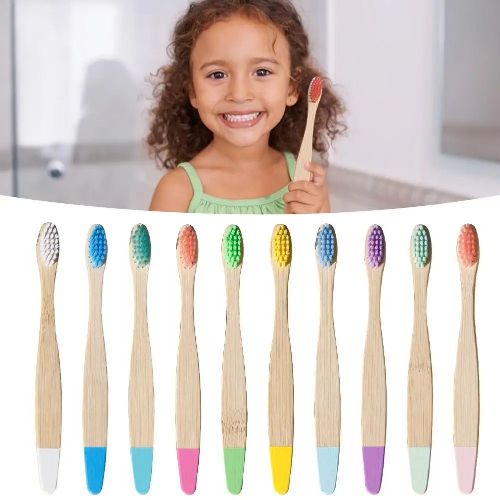 1/10 шт. натурального бамбукового древесного угля Зубная щётка es мягкие щетинки зубной щетки Эко-дружественных Уход за полостью рта зубная щетка для путешествий бамбука детский Зубная щётка