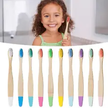 1/10 шт. натурального бамбукового древесного угля Зубная щётка es мягкие щетинки зубной щетки Эко-дружественных Уход за полостью рта зубная щетка для путешествий бамбука детский Зубная щётка