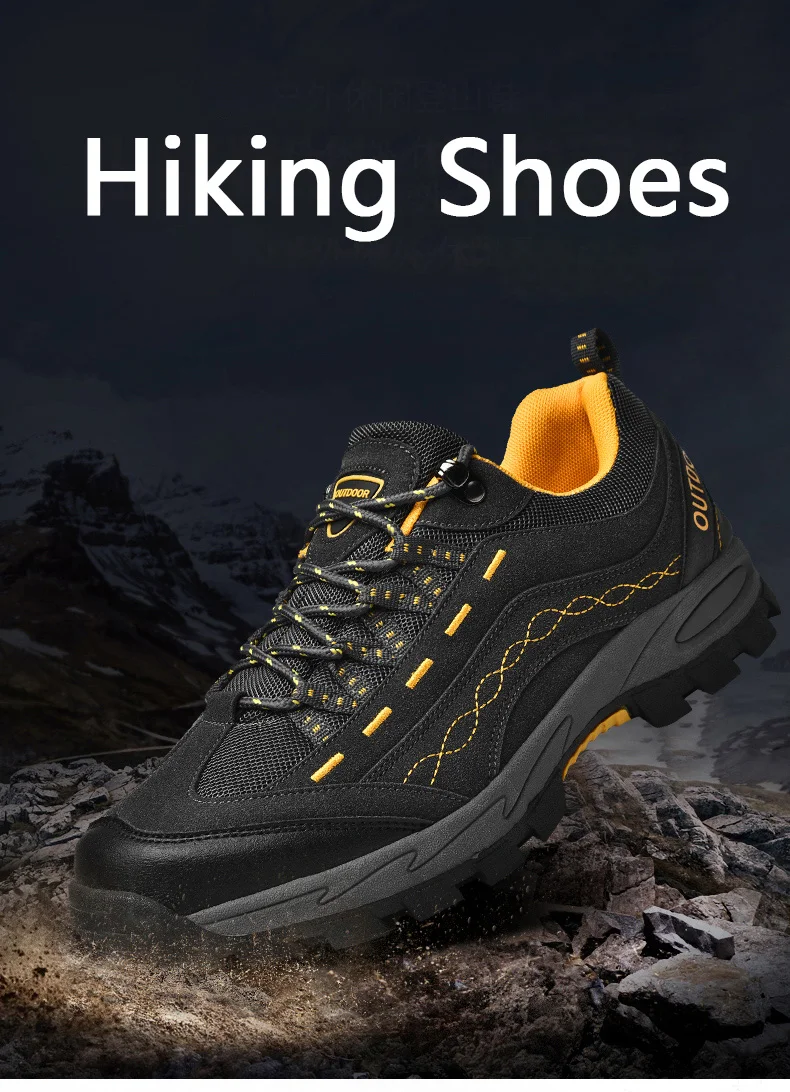 Men Hiking Shoes High Quality Sneakers Autumn Winter New Non-slip Trekking Mountain Climbing Athletic Men Outdoor Sport Shoes