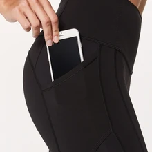 Твердые спортивные брюки с карманами, высокая LW8211