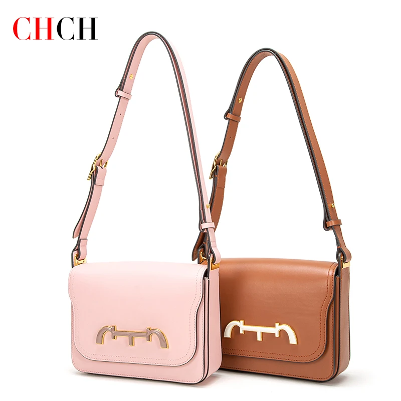 Chch Top Layer Cowhide Premium Ladies Shoulder Bag Adjustable Shoulder