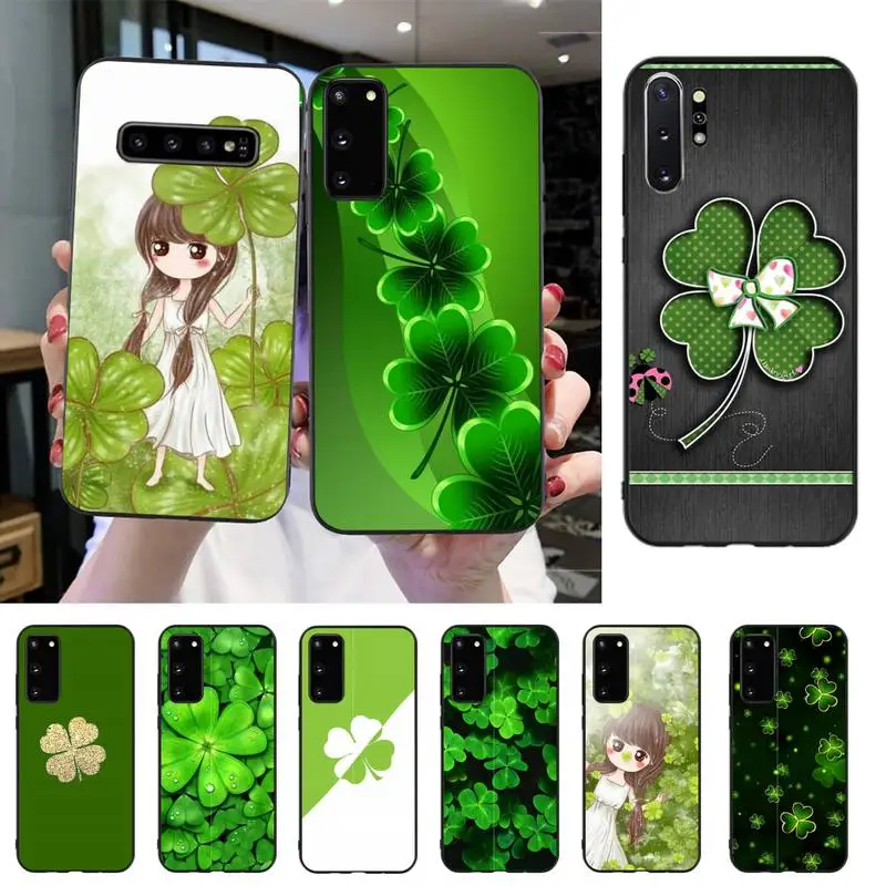 YNDFCNB DIY чехол для телефона с четырехлистным клевером Samsung S20 S10 S8 S9 Plus S7 S6 S5 Note10 Note9