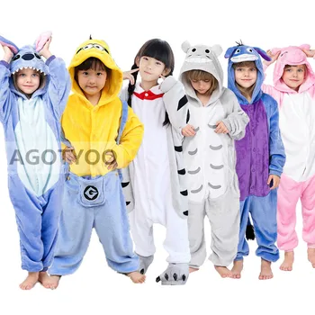 

Kids Winter Unicorn Stitch Pajamas Women Animal Pyjamas Sleepwear Girls Boys Onesies Unisex Adults Flannel Home Clothes Sets
