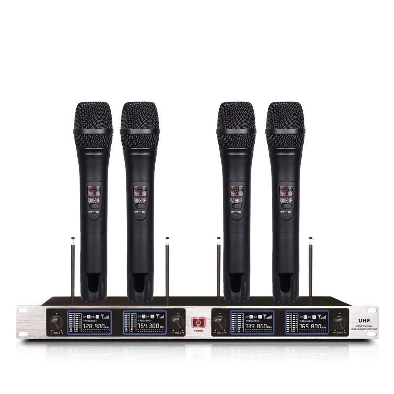 Профессиональный беспроводной микрофон one drag four 2-loop микрофон сценический микрофон 2 ручной микрофон