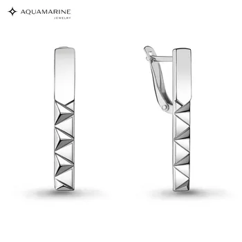 

Earrings long AQUAMARINE without inserts Silver 925