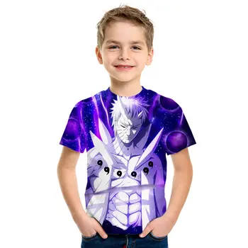 

2019 Summer Childrens/Youth Kakashi Anime Naruto T Shirt Boy Girl Baby Casual Uzumaki/Sasuke Kids T shirts Clothing