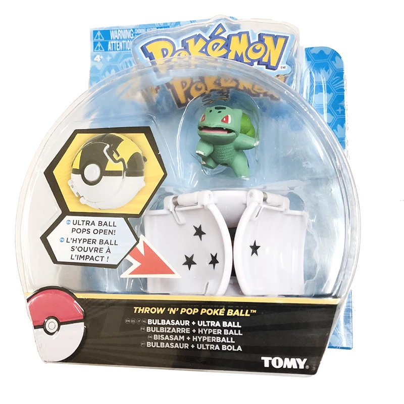 Ultra Ball Figure Set Tomy Pokemon Throw N POP Poke Ball Bisasam Bulbasaur