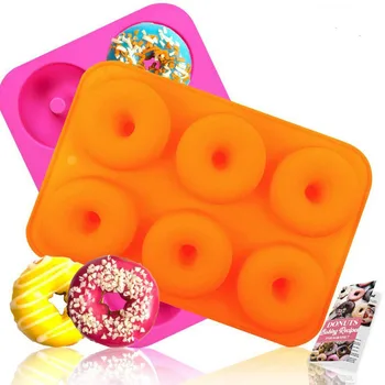 

6-Cavity Silicone Donut Baking Pan Donut Mold DIY Doughnut Cake Bakeware Moulds Chocolate Decoration Bagels Baking Pastry Tool