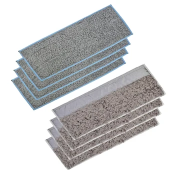 

4 Wet Pads & 4 Dry Pads Washable and Reusable Mopping Pads for IRobot Braava Jet M6 (6110) Robot Mop