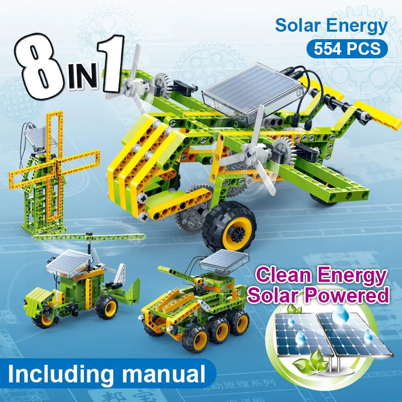 Tanie BanBao 8 w 1 klocki energia słoneczna energia elektryczna Technic montaż cegieł model edukacyjny dzieci zabawki dla dzieci 6905