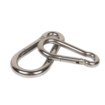 

M6 M8 1/2/3/4/10 Pcs Stainless Steel Spring Clip Hook Locking Carabiners Quick Link Multitool Mountaineering Buckle Camping Hook