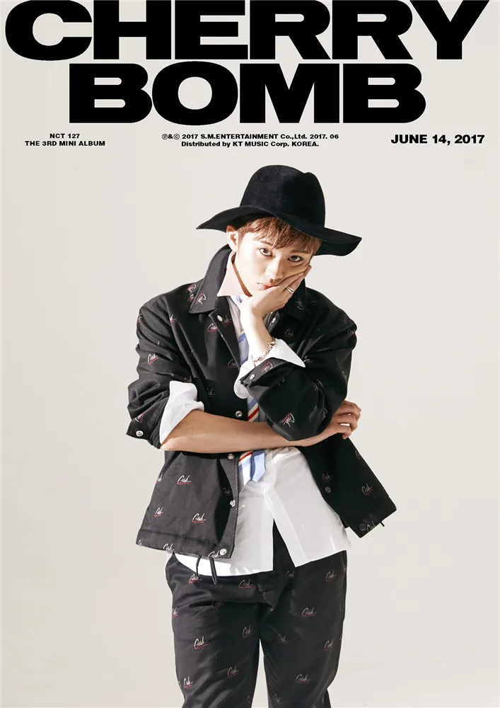 NCT 127 Cherry Bomb плакаты наклейки на стену хорошее качество с покрытием бумажный Декор