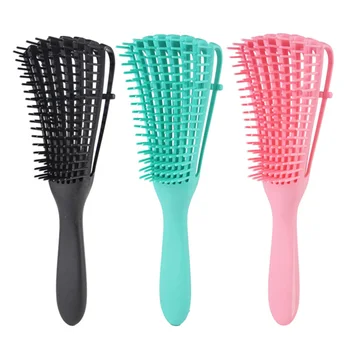 

Eight Claw Comb Straight Hair Breathable Sparerib Comb Air Bouffant Essential Oil Massage Comb for Women Girls Black