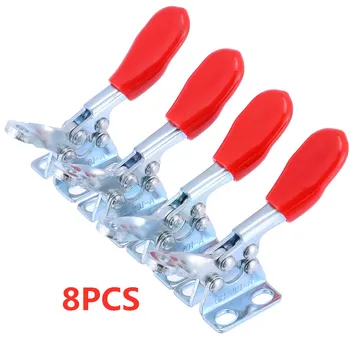 

8pcs GH-201A Horizontal Quick Release Toggle Clamps Set 27KG Quick Release Tool Vertical Toggle Clamp Quick Hand Tool Release