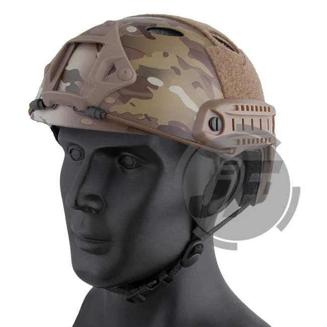 Emerson тактический быстрый шлем для стрельбы охоты типа PJ Bump Jump Airsoft Быстрый шлем w/NVG кожух+ Боковая направляющая - Цвет: MC