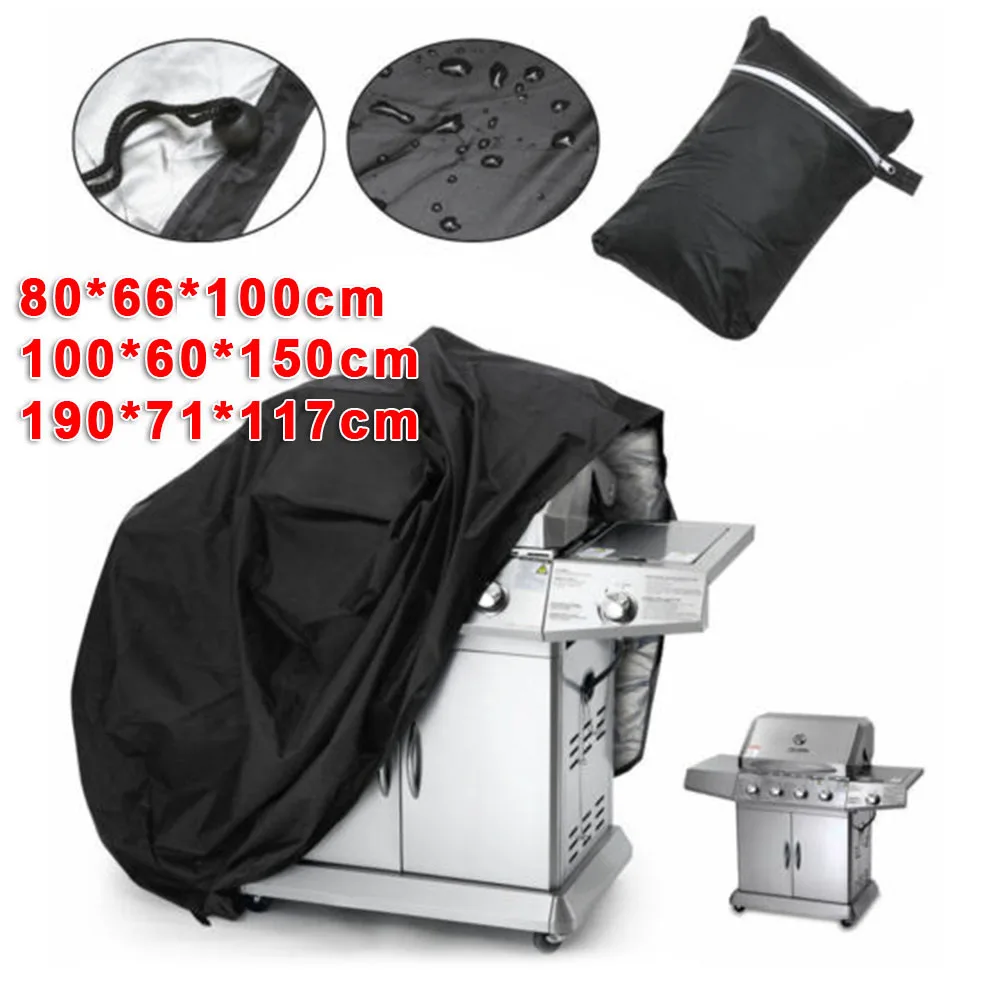 BBQ Gas Grill Cover Outdoor Barbecue Waterproof Dustproof Protecttion Covers Carry Bag Protection Barbecue Grill