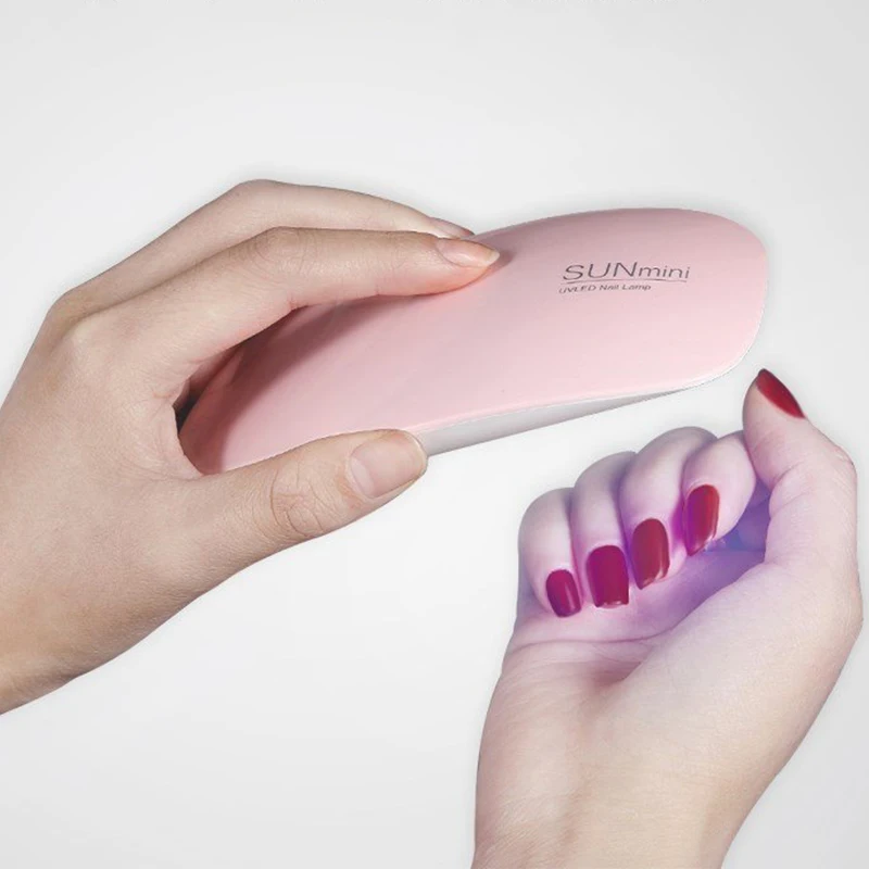 

Mini 6W UV Lamp Nail Dryer Nail Gel Polish Curing Machine Portable Cable Fold Mini 6 LEDs Lamps Dryer For Nail Gel DIY DesignToo
