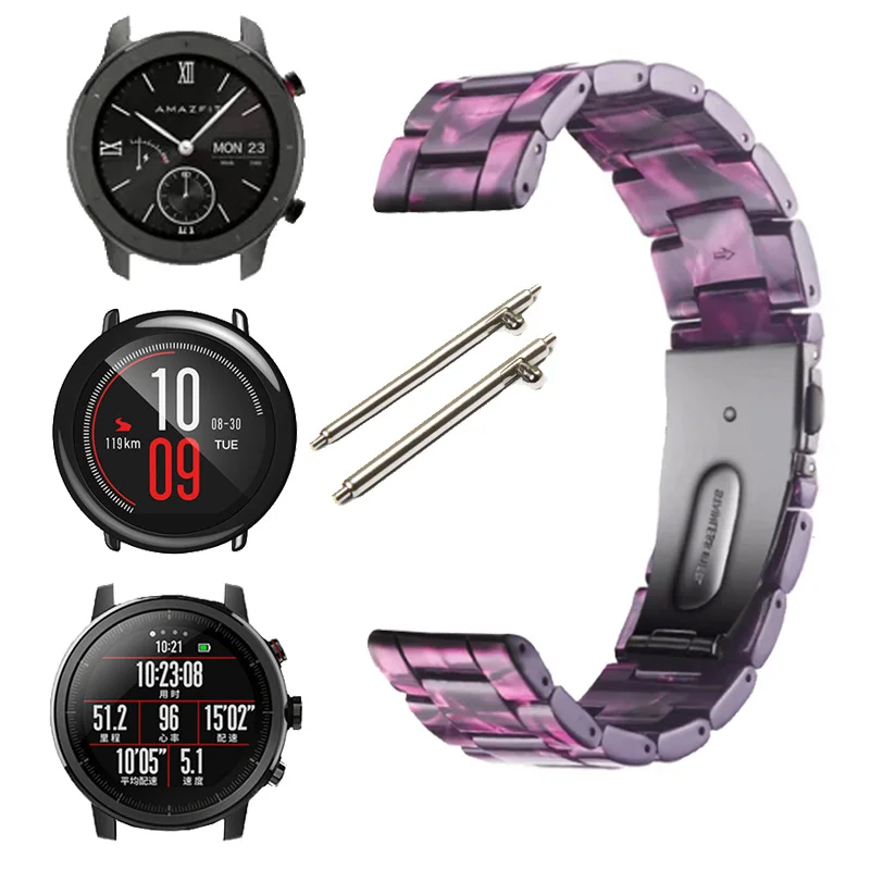 22 мм ремешок для наручных часов для Xiaomi Huami Amazfit GTR 47 мм Pace Stratos 2 2s Ремешок для наручных часов умные часы ремешок из смолы Замена