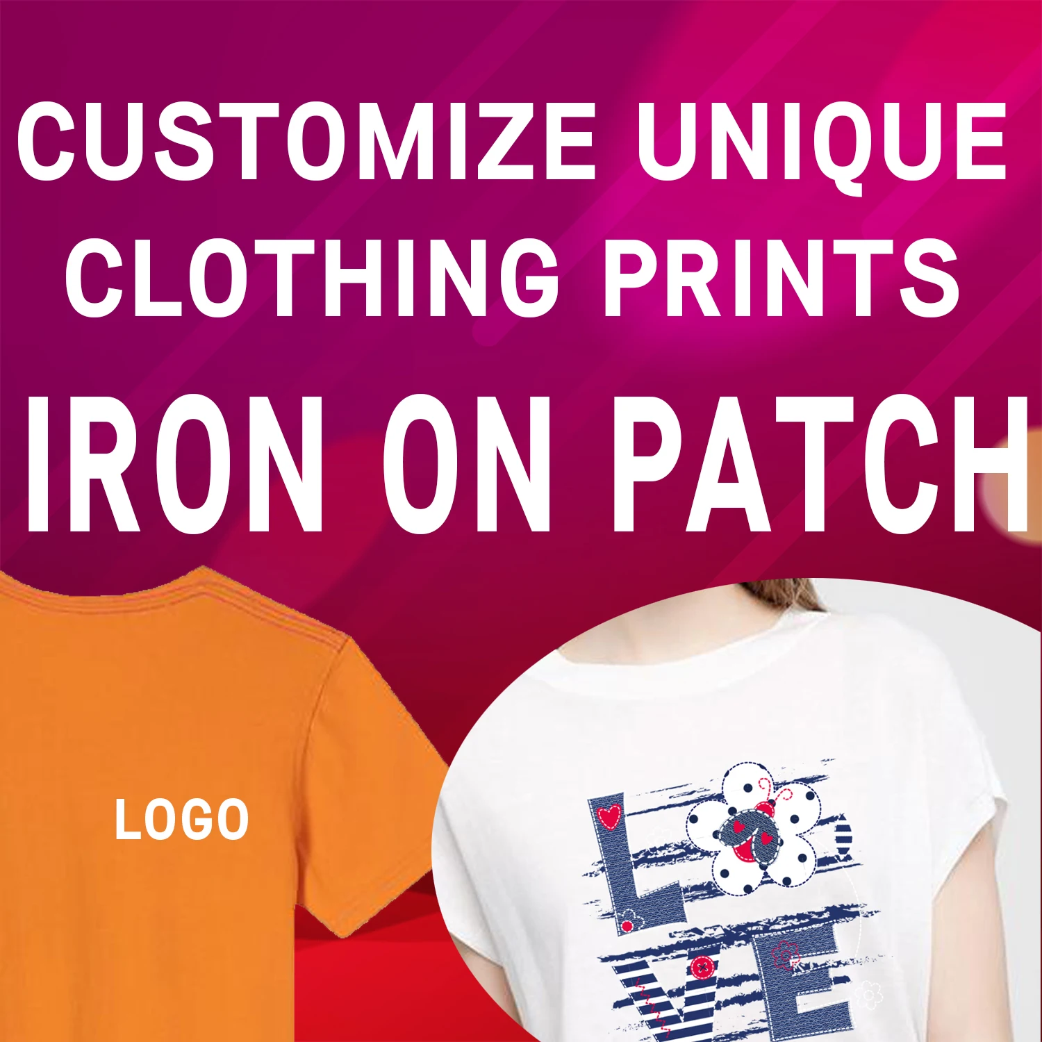 Custom Small Logo Badge Pattern Applique On Clothes Heat-Sensitive Patches Heat Vinyl Ironing Stickers Decor Letter Stickers
