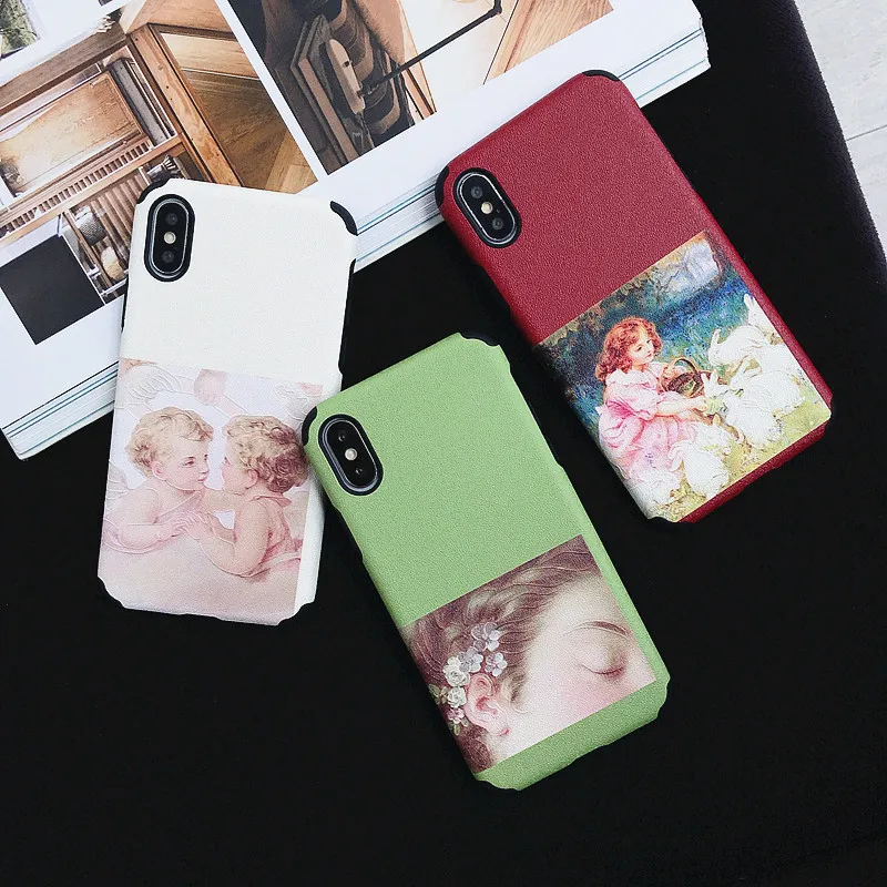 

Silk Texture Coque for Iphone 7 Case Soft TPU Retro Vintage Patterned Cases for Iphone X Xr 6 6S 8 Plus Xs Max Case Back Cover