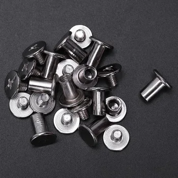 

Scrapbook 5mm x 8mm Nickel-plated Binding Post Screw 10pcs