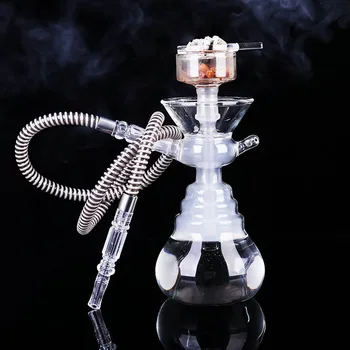 

Supply Transparent Glass Hookah Set Acrylic Hookah Shisha Smoke Gig Glass Hookahs Shisha Narguile Smoking Water with Led Light