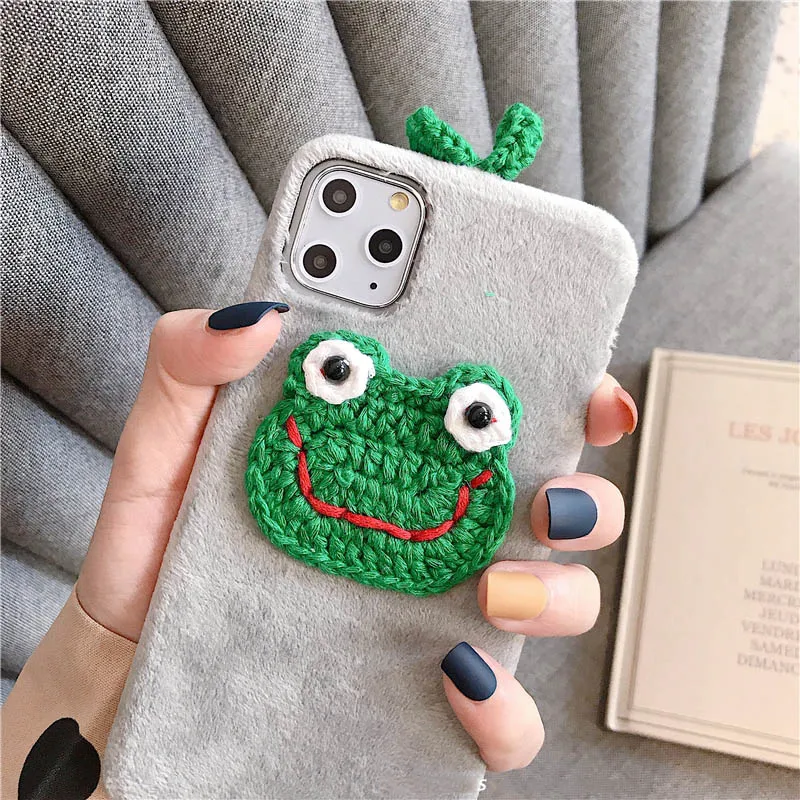 GlamPhoneCase плюшевый маленький чехол для телефона с рисунком в виде животного для iPhone11Pro/Max X XS Max XR Мягкий силиконовый чехол для iPhone11 7 8 6 6s Plus