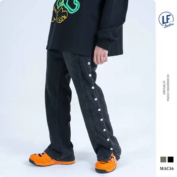 

lawfoo 2020 nian Autumn and Winter New Products Origional Popular Brand Men'S Wear Side Edge Buckle Fire Color Trousers MEN'S Ca