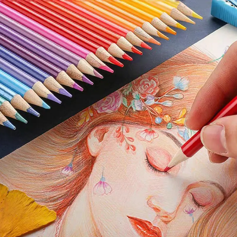 

120/160 Colors Professional Oil Color Pencils Set Artist Painting Sketching Wood Color Pencil School Art Supplies Holiday Gift