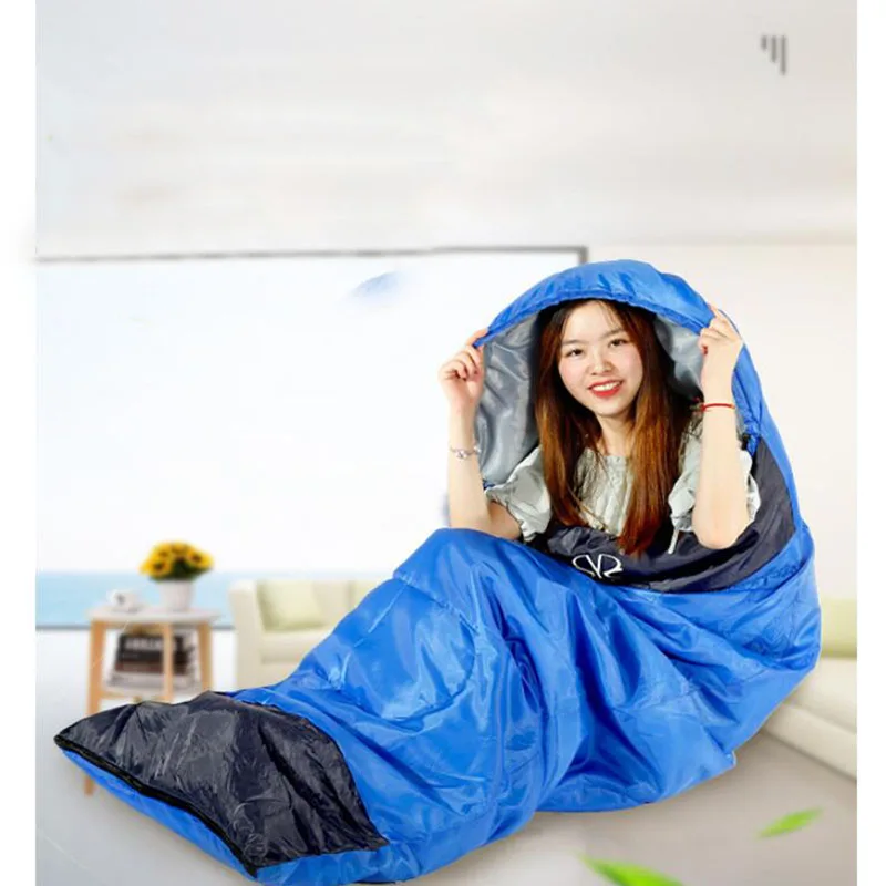 

Envelope Hooded Adult Sleeping Bag Outdoor Camping Single Sleeping Bag High Quality Sleeping Bag Multi-function Sleeping Bag