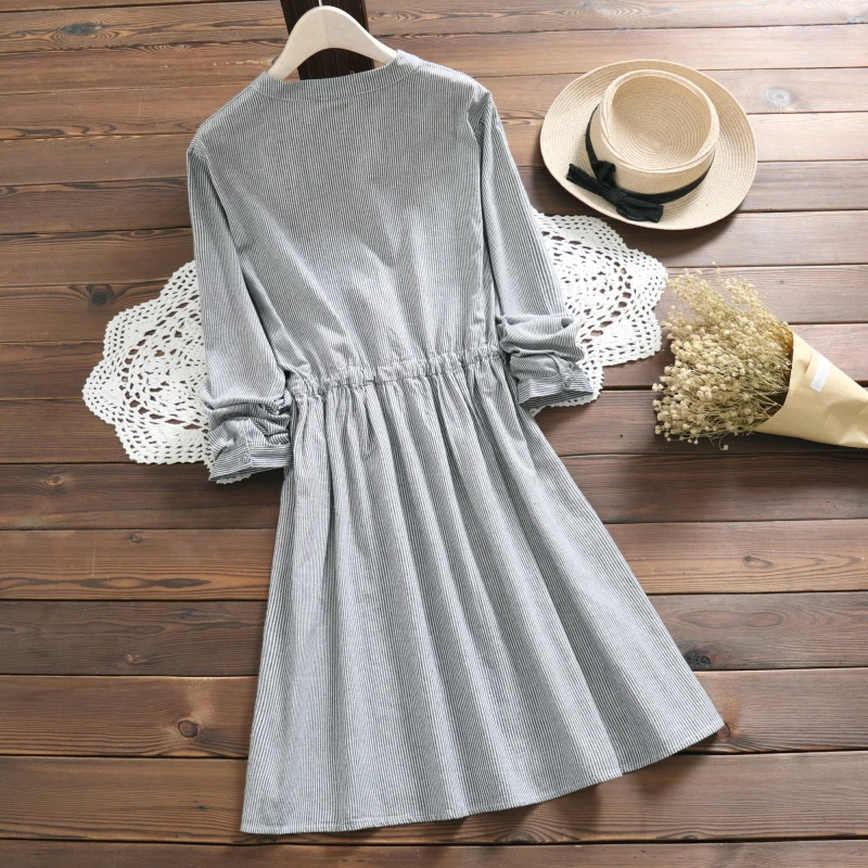 Most Buy sLzbr 2019 New Casual Vintage Lady Dress Long Sleeve striped Floral Mid length Women Dress Summer O Neck Sweet Women Clothes 4864 50 Most Buy sLzbr 2019 New Casual Vintage Lady Dress Long Sleeve striped Floral Mid length Women Dress Summer O Neck Sweet Women Clothes 4864 50