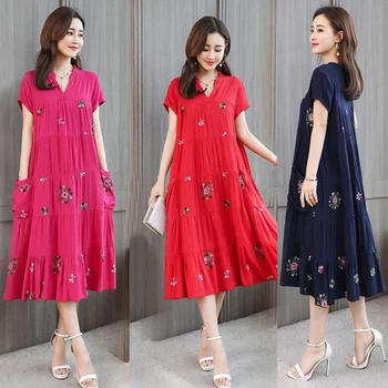 

2020 New spring and summer dress casual loose women dress