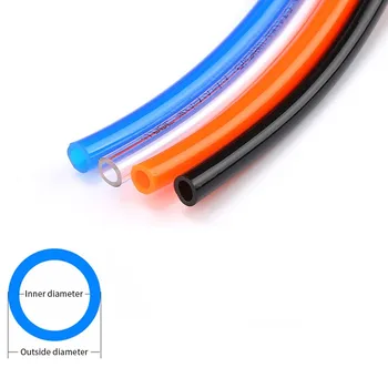 

1M Air Tubing Pneumatic Pipe Tube Hose 10mm OD 6.5mm ID 8mmx5mm 6mm x 4mm 2.5mm 12x8mm Transparent Blue Red PU Air Gas Pipe Hose