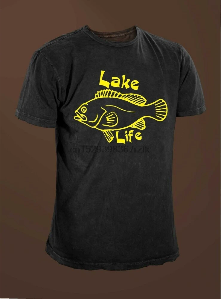 Мужская забавная рыболовная футболка Lake Life |