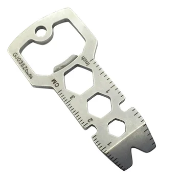 

Hot Selling Multifunction Stainless Steel Bottle Opener Hexagonal Screwdriver Wrench Mini Size Tool