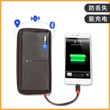

Women's Smart Charging Wallet Business Men's Wallet Genuine Leather Long Style Wit Zipper Phone Bag Clutch Bag