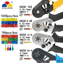 Обжимные инструменты плоскогубцы электрические трубчатые Клеммы Коробка мини зажим HSC8 10S 0,25-10mm2 23-7AWG 6-4B/6-6 0,25-6mm2 16-4 Наборы инструментов