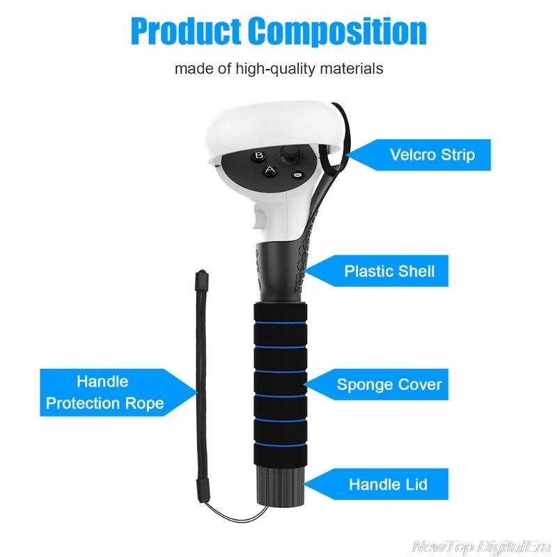 Extension Rod Dual Handles Extension Grips For Oculus Quest 2 Quest1 Rift S Controllers Playing Beat Saber Fencing Game M26 21 Vr Ar Glasses Accessories Aliexpress