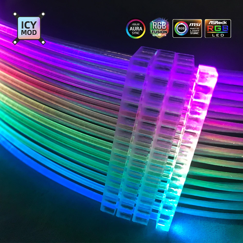 argb gpu cabo de extensão rainbow caso tira de iluminação strimer fio mobo vga rgb extensor pc mod gamer reequipamento