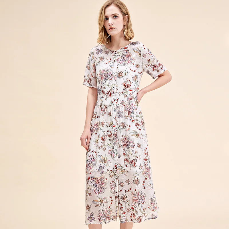 Wit Print Bloemen Zijden Jurken Vrouwen 2020 Zomer Lange Casual Kantoor Werk Strand Boho Party Dress Plus Size Mode Slanke dropship Wit Print Bloemen Zijden Jurken Vrouwen 2020 Zomer Lange Casual Kantoor Werk Strand Boho Party Dress Plus Size Mode Slanke dropship