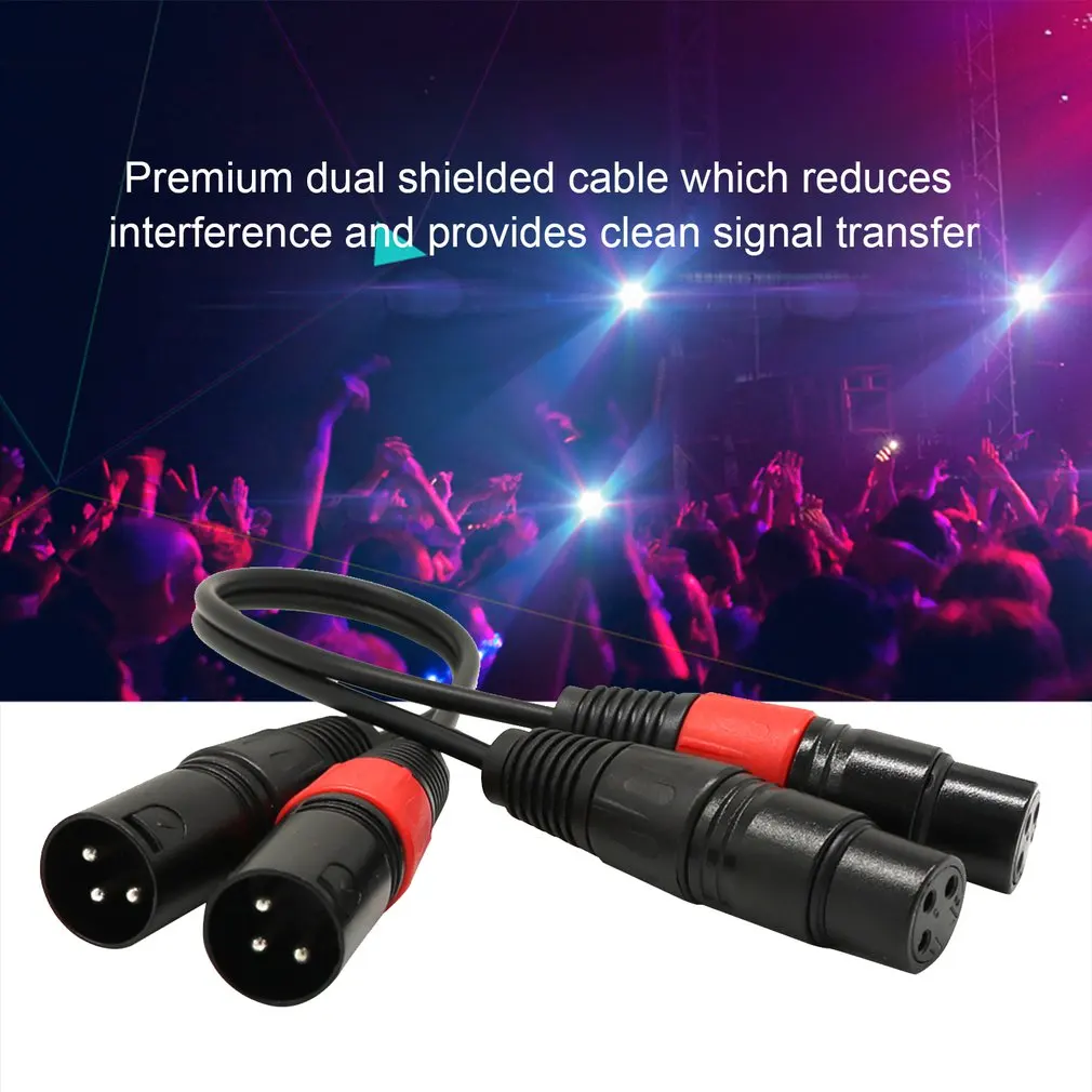 Mini Jack стерео TRS для двойного XLR 3 Pin Женский Межблочный кабель Y сплиттер соединительный кабель, шнур Кабель-адаптер