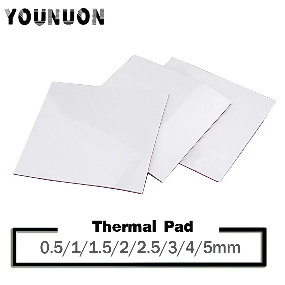 Younuon-almofada Térmica de Silicone Dissipador de Cpu Condutivo Tichless Refrigeração 100×100 mm 05 mm mm 15 mm mm mm mm mm