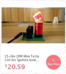 Электронные игрушки dc 12V tesla coil обучающий эксперимент Беспроводная передача мощности с светящейся трубкой световой индикатор светильник