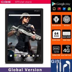 Tablette PC 4G avec écran de 10 pouces, Android 2021, wi fi, 8.0x1920, IPS, verre 2,5d, 6 go de RAM, 64 go de ROM, fonction appel téléphonique, nouvelle Version internationale, 1200 