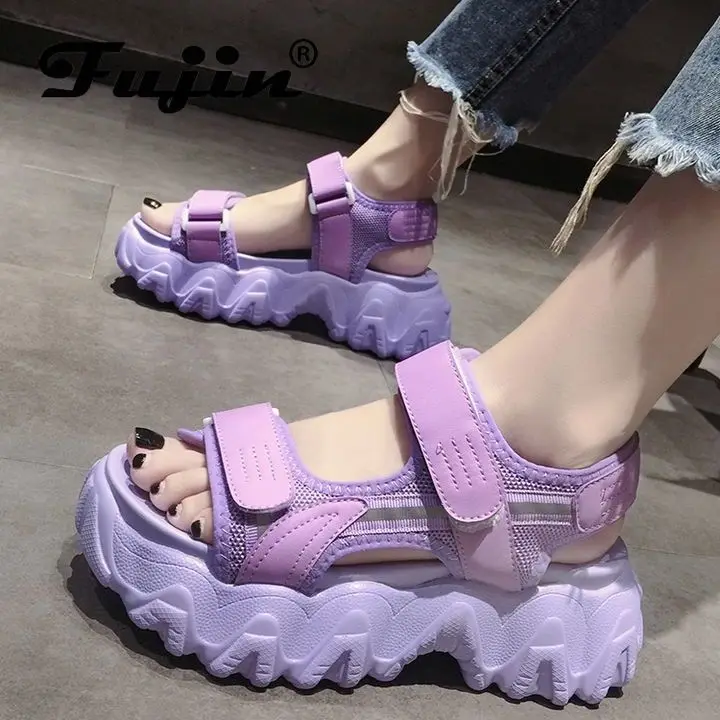 2021 women sandals platform chunky wedge shoes
