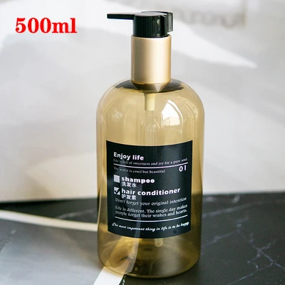 hair 500ml Диспенсер для мыла, бутылка для кухонного дезинфицирующего средства для рук, бутылка для косметики, шампуня для мытья тела, бутылки для лосьона, инструменты для наружного путешествия - Цвет: hair 500ml