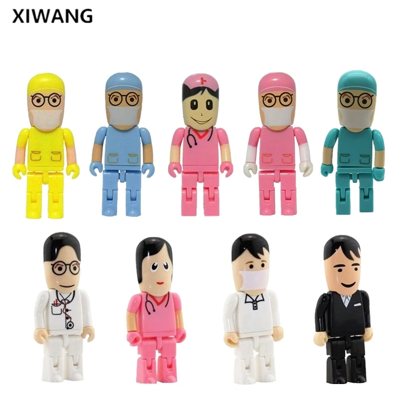 

Real capacity Cartoon Doctor Series USB Flash Drive 128gb usb 2.0 4GB 8GB pen drive 16GB 32GB 64GB Hospital Nurse Pendrive Gifts