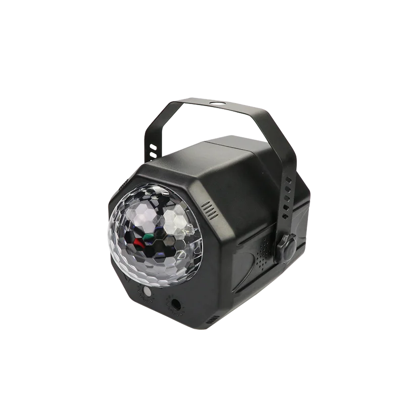 Светодиодный RGB магический шар 2в1 эффект звук активированный проектор DJ диско свет для фестиваля Вечерние огни красочный лазер свет - Цвет: Black with remote
