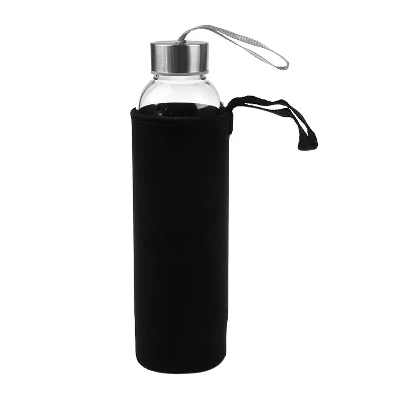 Стеклянная Спортивная бутылка для воды с чайным фильтром Защитный пакет для заварки 550 мл