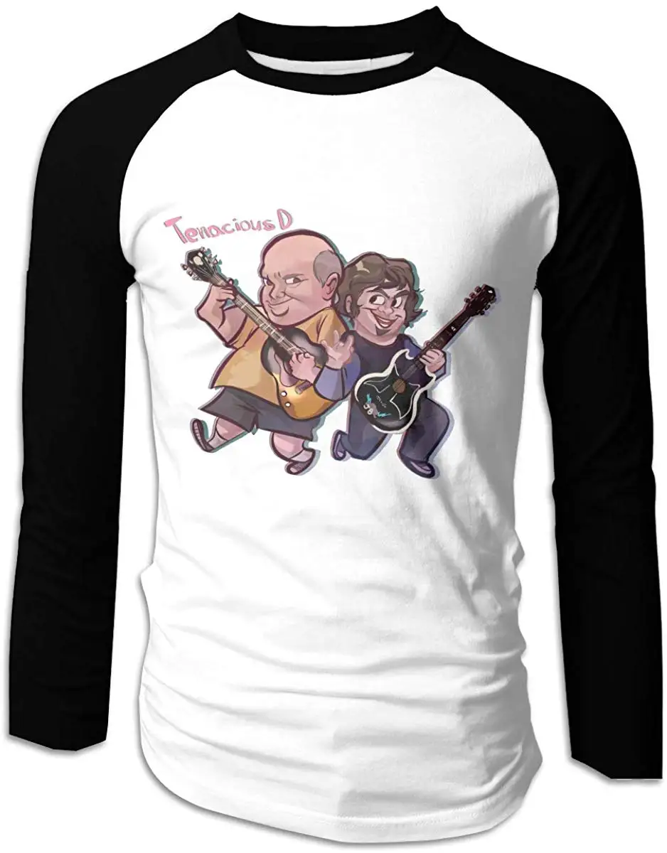 FGHFG Tenacious D Men Long Sleeve T-Shirt Printed Casual Basic Baseball Raglan Shirt Unisex men women t shirt | Мужская одежда